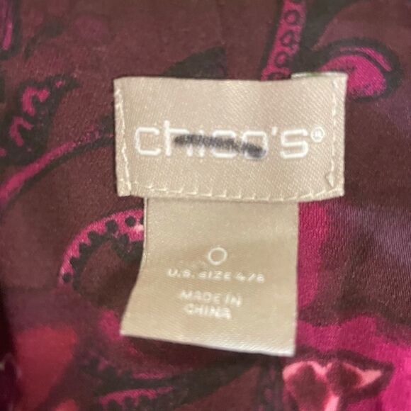 Chico's Faux Leather Moto Jacket Wine NWOT - Picture 7 of 7